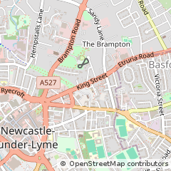 Map of Newcastle, Staffordshire