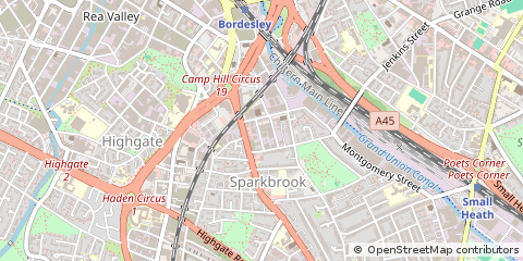 Map of Birmingham, West Midlands