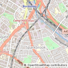 Map of Birmingham, West Midlands