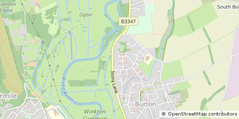Map of Christchurch, Dorset