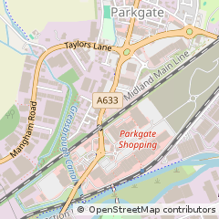 Map of Rotherham, South Yorkshire