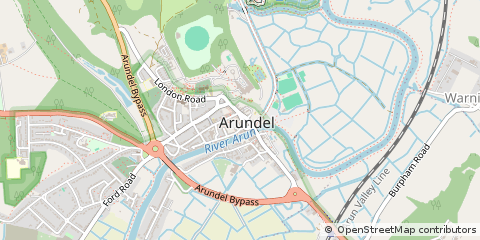 Map of Arundel, West Sussex