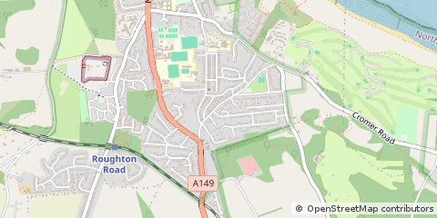 Map of Cromer, Norfolk