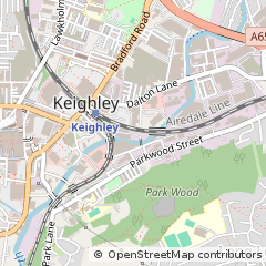 Map of Keighley, West Yorkshire