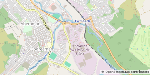 Map of Aberdare, Glamorgan