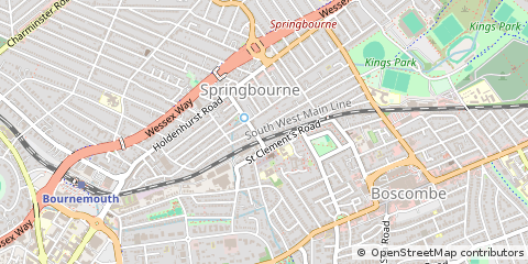 Map of Bournemouth, Dorset