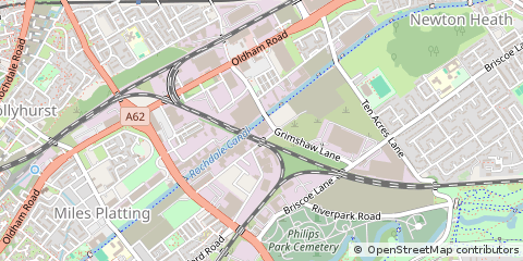 Map of Manchester, Lancashire