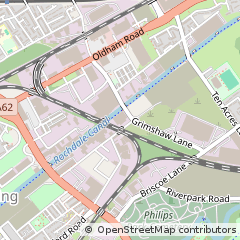 Map of Manchester, Lancashire
