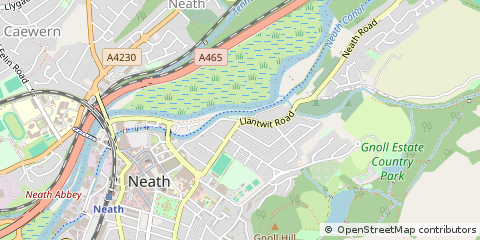 Map of Neath, Neath Port Talbot