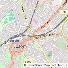 Map of Epsom, Surrey