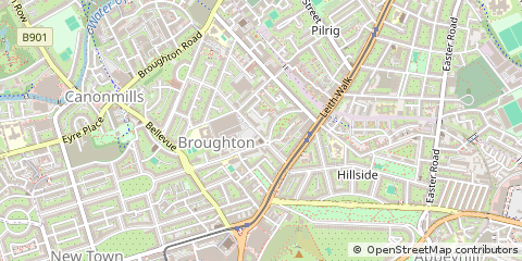 Map of Midlothian