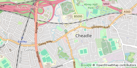 Map of Cheadle, Greater Manchester