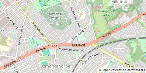 Map of Leeds, West Yorkshire