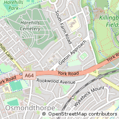 Map of Leeds, West Yorkshire