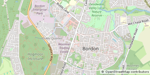 Map of Bordon