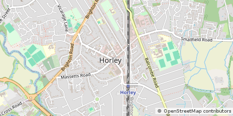 Map of Horley, Surrey