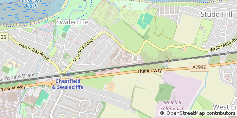 Map of Whitstable, Kent