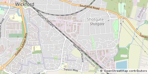 Map of Wickford, Essex