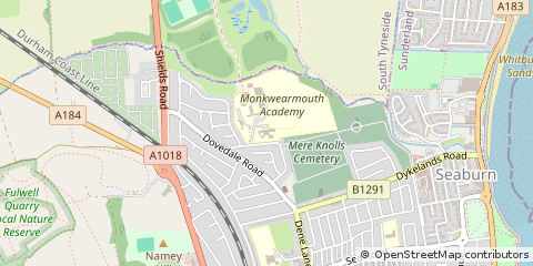 Map of Sunderland, Tyne and Wear