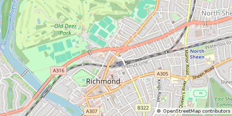 Map of Richmond, Surrey