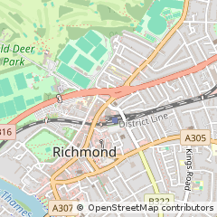 Map of Richmond, Surrey