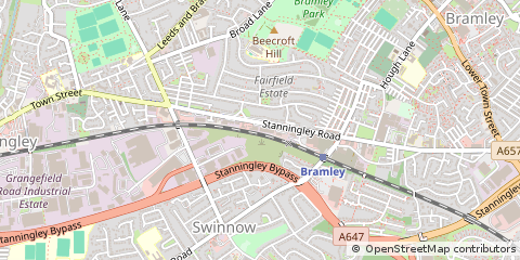 Map of Leeds, West Yorkshire