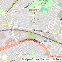 Map of Leeds, West Yorkshire