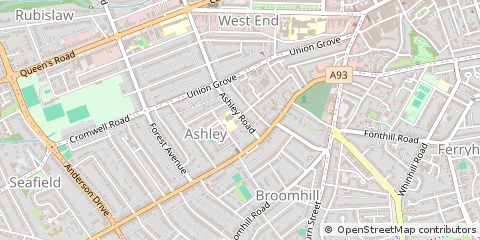 Map of Aberdeen, Grampian