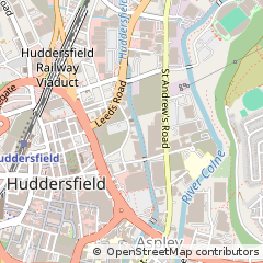 Map of Huddersfield, West Yorkshire