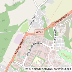 Map of Kings Hills, Kent
