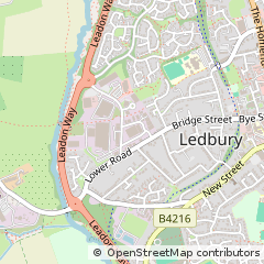 Map of Ledbury, Herefordshire