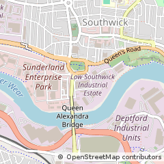 Map of Sunderland, Tyne and Wear