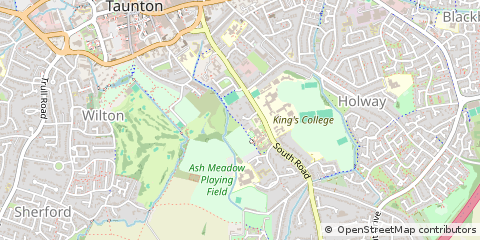 Map of Taunton, Somerset