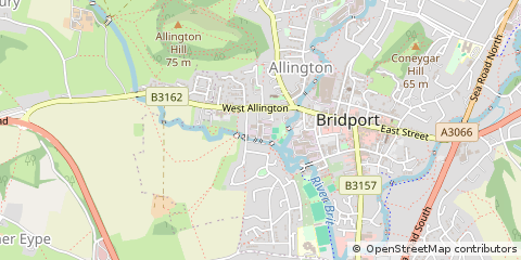 Map of Bridport, Dorset