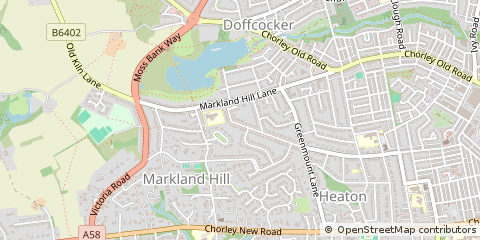Map of Bolton, Lancashire