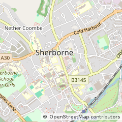 Map of Sherborne, Dorset