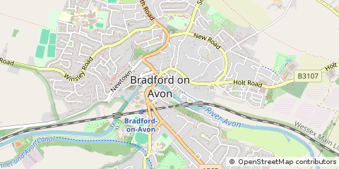 Map of Bradford-on-Avon, Wiltshire
