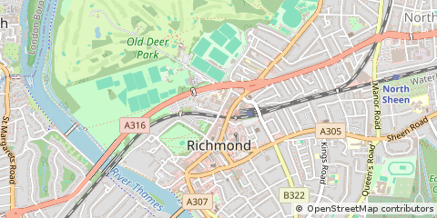 Map of Richmond, Surrey