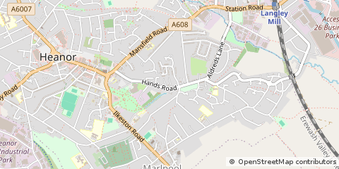 Map of Heanor, Derbyshire