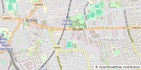 Map of Acton, London