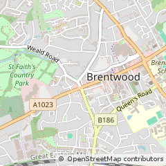 Map of Brentwood, Essex
