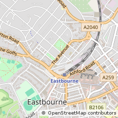 Map of Eastbourne, East Sussex