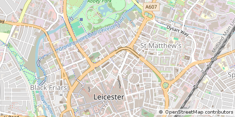 Map of Leicester, Leicestershire