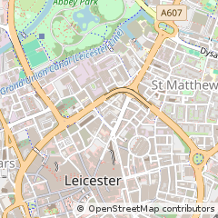 Map of Leicester, Leicestershire
