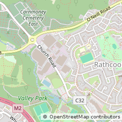 Map of Newtownabbey, Co Antrim