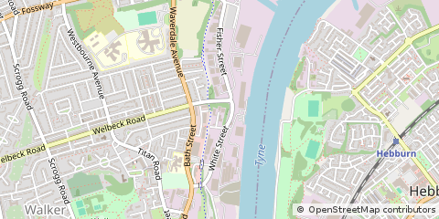 Map of Walker, Newcastle Upon Tyne