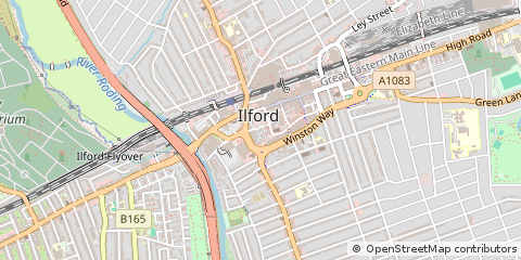Map of Ilford, Essex