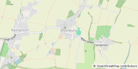 Map of Tewkesbury, Worcestershire