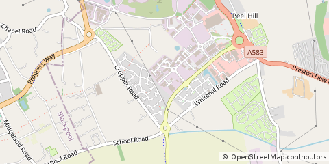 Map of Whitehills Business Park, Blackpool