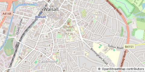 Map of Walsall